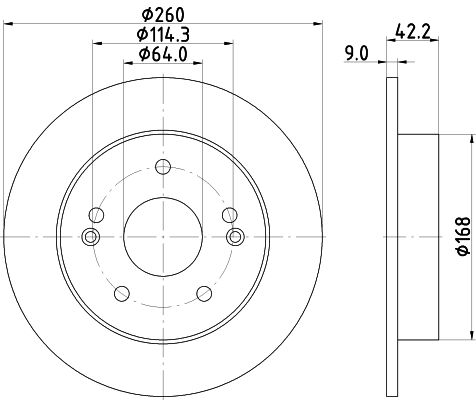 HELLA PAGID Bremžu diski 8DD 355 115-021